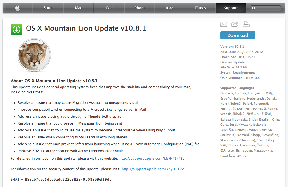 Download mac os x 10.8 updatepdate